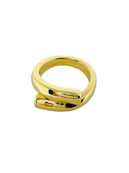 Anillo en Metal Cobre, Chapado en Oro