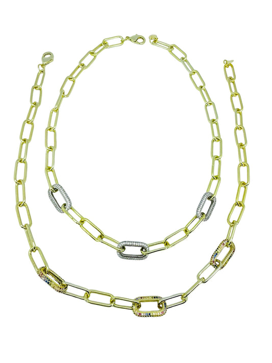 Collar Metal Brass, Chapado en Oro