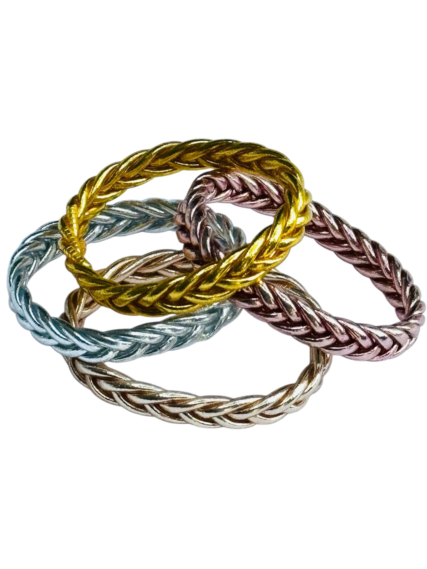 Brazalete Trenzado Metalico