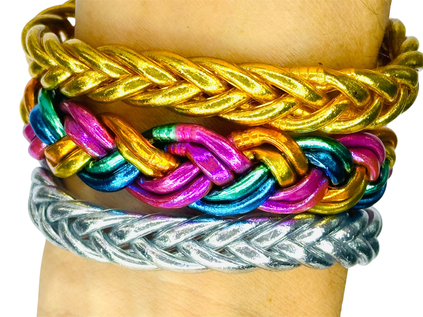 Brazalete Trenzado Metalico