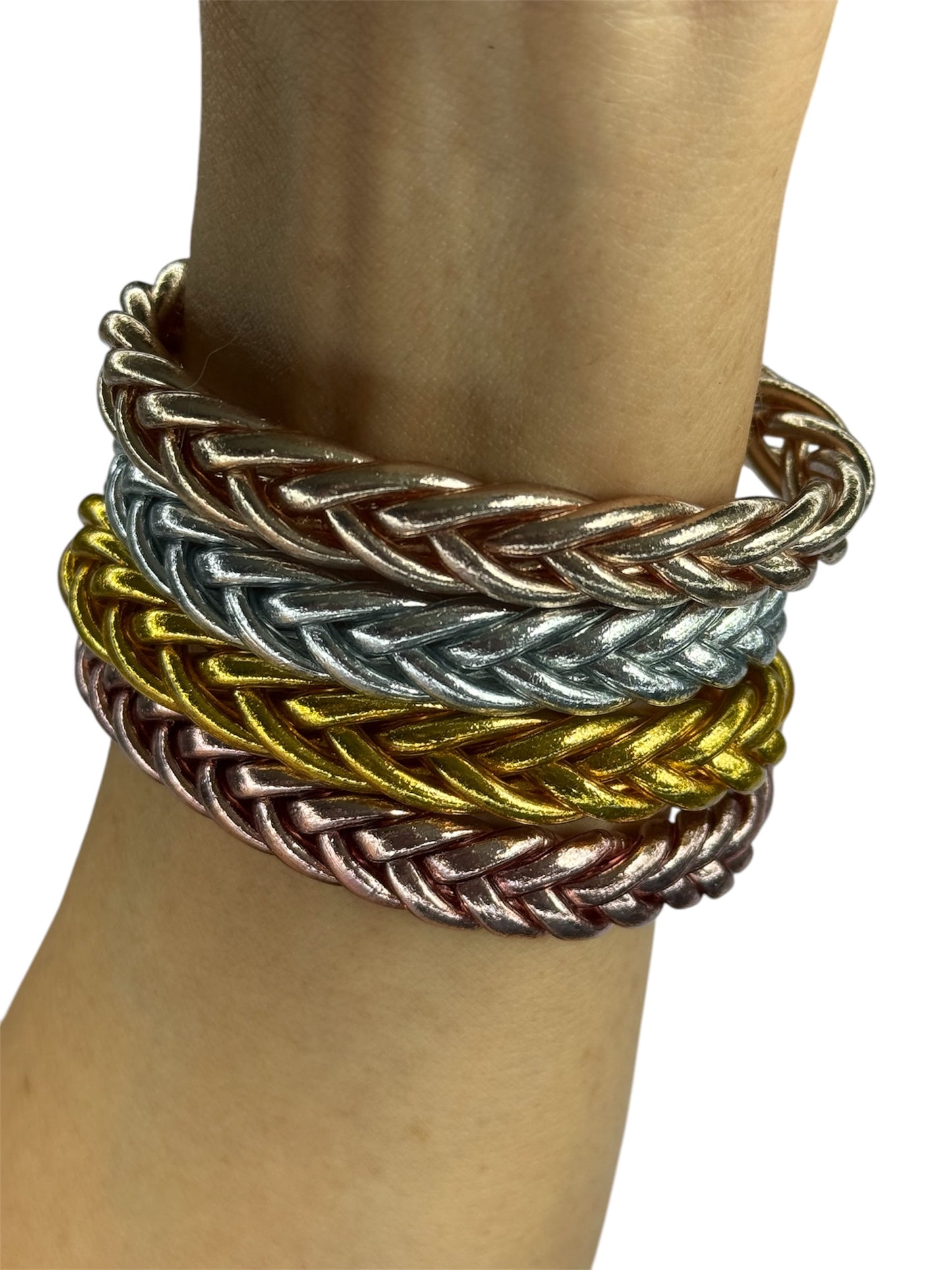 Brazalete Trenzado Metalico