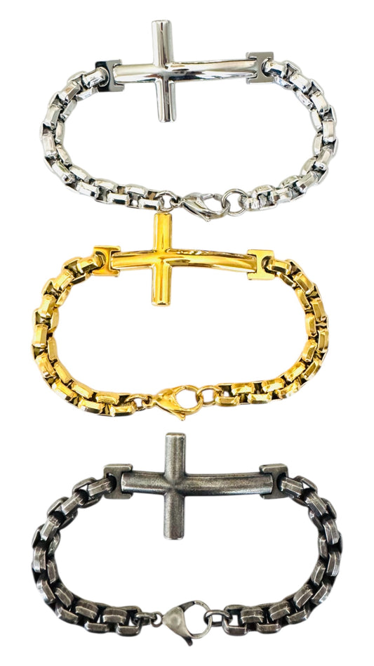 Brazalete Hombre Con Cruz